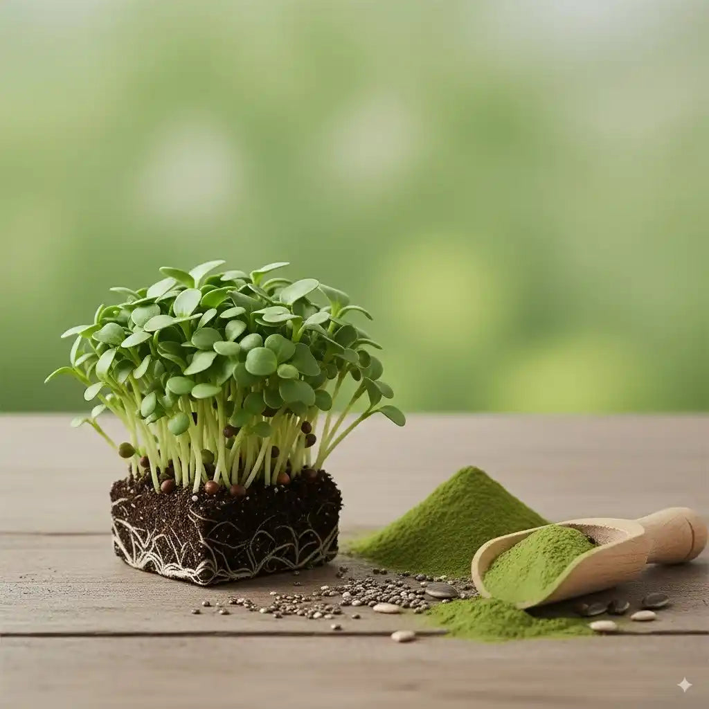 Chia Microgreens Powder -28 Servings (Natural Omega-3 Power for Heart & Brain Health)