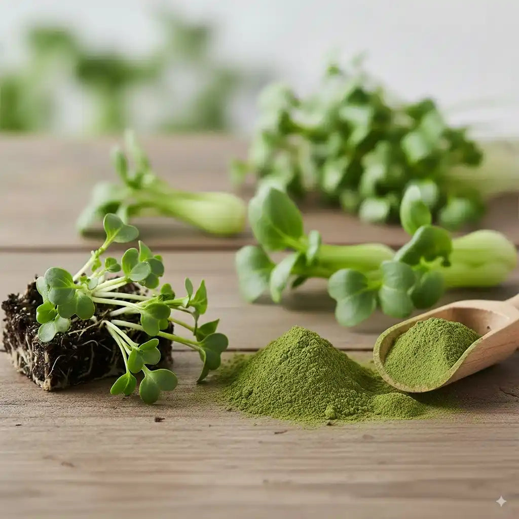 Pokchoi Microgreens Powder - 28 Servings (Natural Antioxidant Power for Immunity & Cell Protection)