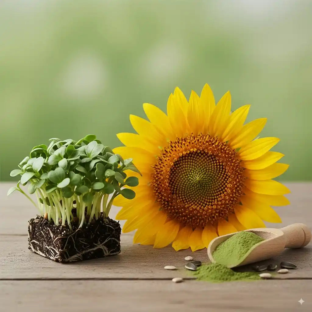 Sunflower Microgreens Powder- 28 Servings (Natural Plant Protein for Energy & Muscle Strength)