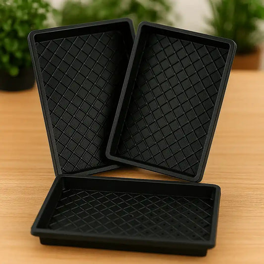 Commercial Microgreen Trays: Set of 3pcs (2 without hole & 1 with hole)