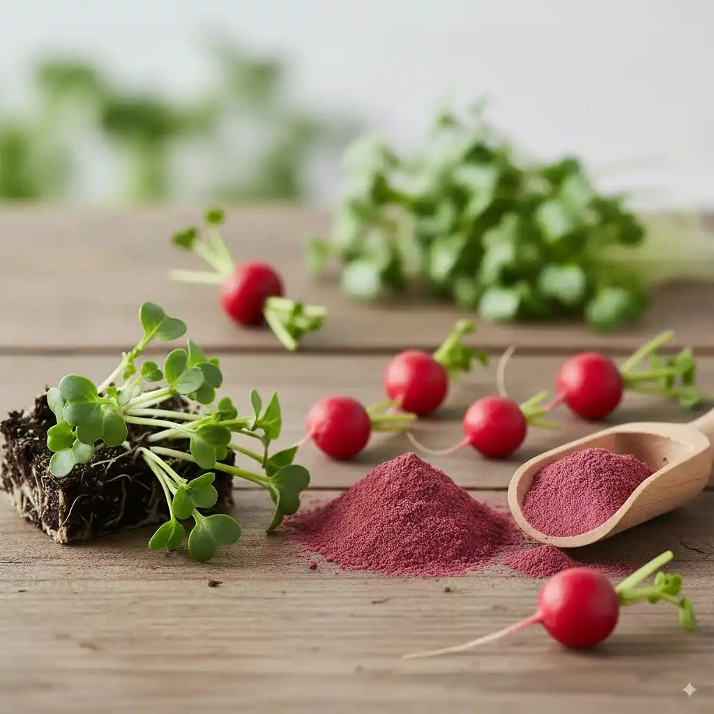 Radish Microgreens Powder - 28 Servings (Natural Detox & Digestive Support Power)